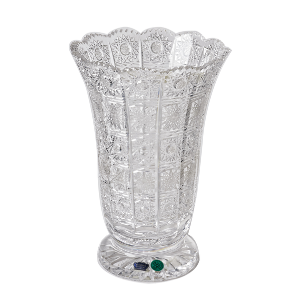 Bohemia Crystal Vase With Base -Hand Cut -25.5 Cm – Sheffield Egypt