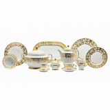 Falkenporzellan Dinner Set, 112 Pieces -Gold -Porcelain