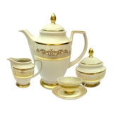 Falkenporzellan Tea Set, 29 Pieces -Porcelain -Gold