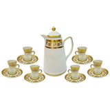 Falkenporzellan Coffee Set, 13 Pieces -Porcelain -Gold