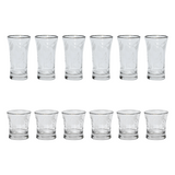 Pasabahce Longdrink & Tumbler Set, 12 Pieces -Silver