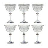 Bohemia Crystal Cocktail Set, 6 Pieces -Silver