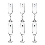 Bohemia Crystal Flute Set, 6 Pieces -180 ml