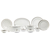 Falkenporzellan Dinner Set, 112 Pieces -Silver -Porcelain