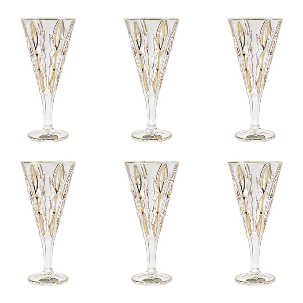 Bohemia Crystal Goblet Set, 6 Pieces -Gold – Sheffield Egypt